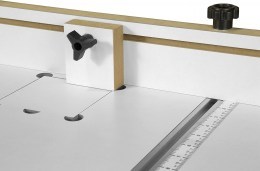 Drilling table with adjustable stop